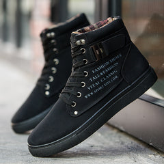 New High Top Canvas Casual Shoes Men