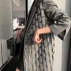 Women's Retro Plaid Suit Jacket