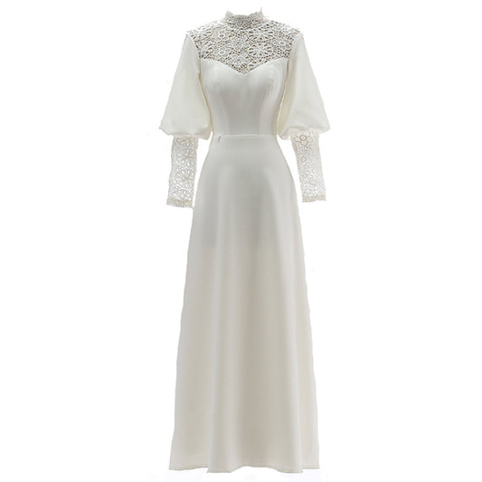 Mid-length Retro Republican Style Photo British Simple Light Wedding Dress Skirt