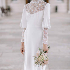 Mid-length Retro Republican Style Photo British Simple Light Wedding Dress Skirt
