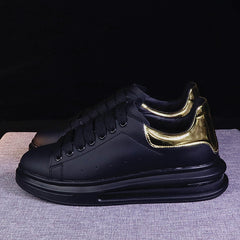 White Sneakers for Men – Trendy Air Cushion Casual Shoes with Height Boost
