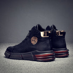 Martin Boots Men's Autumn And Winter New High-top Sneakers Plus Velvet Warm Cotton Shoes