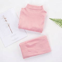 Solid Color Slim Women's Thermal Underwear Set