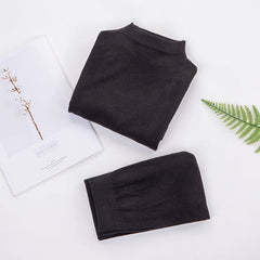 Solid Color Slim Women's Thermal Underwear Set