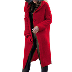 NEW Women's Baggy Cardigan Coat Tops Ladies Chunky Knitted Sweater Jumper Hood