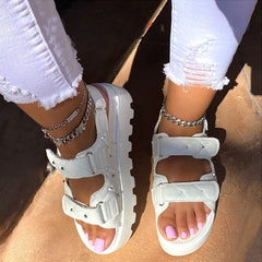 Fashion Casual Platform Velcro Sandals