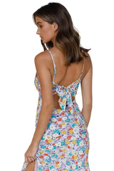 Summer Sexy Women's Sling Sleeveless V-Neck Digital Printed Dress