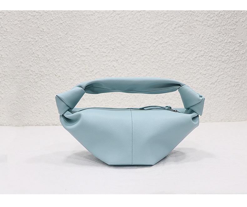 Women's soft leather cloud dumpling knot handbag - view 15