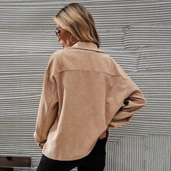 Retro Cardigan European And American Pocket Coat Women