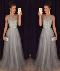 Chiffon Sleeveless Sequined Evening Wedding Dress