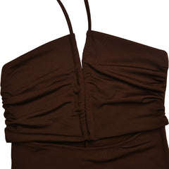 HLight Luxury Temperament  Chest Hollow Out Back Halter Dress