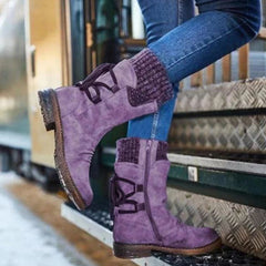 Winter Warm Back Lace Up Boots