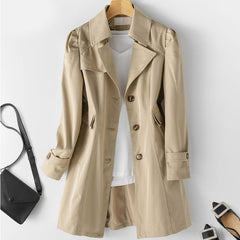 Trench coat women's spring and autumn coat Korean style slim long
