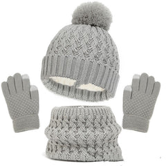 Children's Hat Scarf Gloves Three-piece Set
