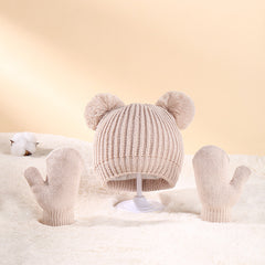 Children Hat Knitted Hat Gloves Suit