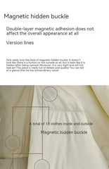 Women's White Duck Down Long Hooded Warm Puffer Jacket