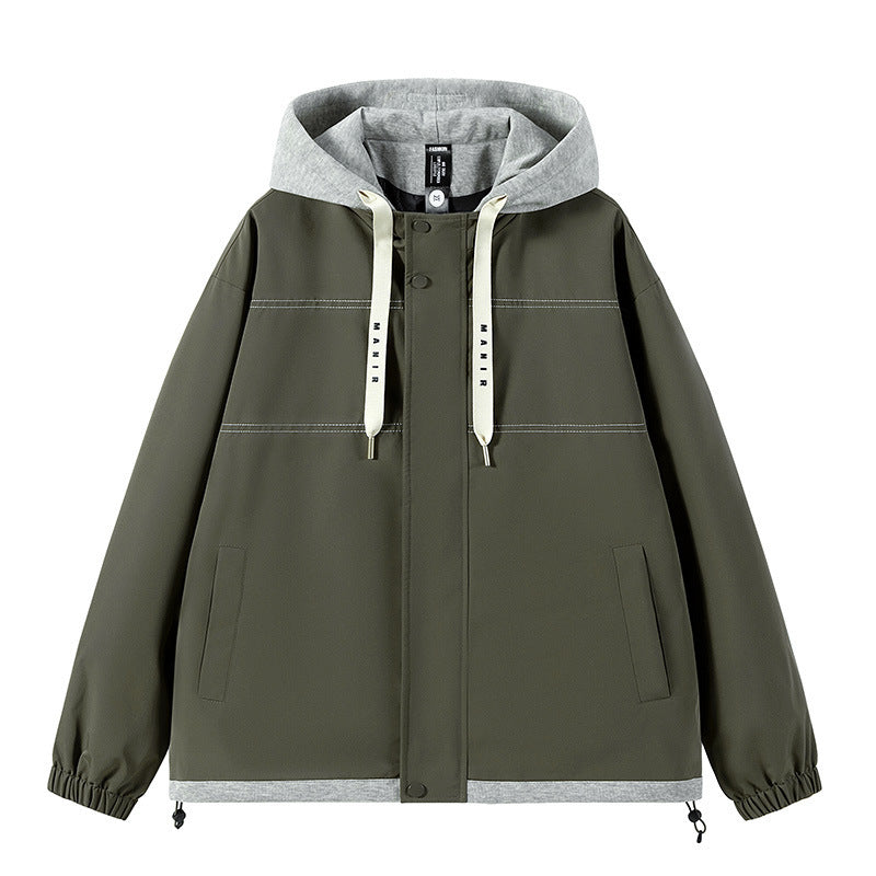 Men's Spring And Autumn Hooded All-matching Jacket