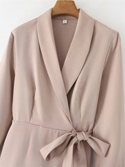 Elegant  Lapel Suit A- Line Dress Elegant Dress
