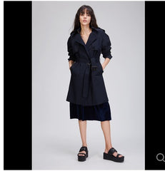 Fashion Women's Casual   Trench Coat Brief Business Formal Outwear With Belt