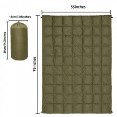 Outdoor Camping Down Blanket Portable Waterproof Hiking Wearable