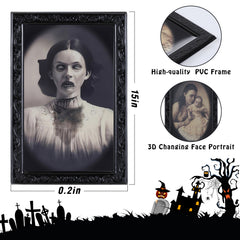 3D changing face horror portrait frame