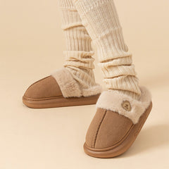 Plush Slippers For Women Men Winter Warm Home Slipper Indoor Thick-soled Fleece Shoes