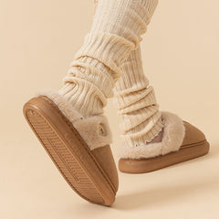 Plush Slippers For Women Men Winter Warm Home Slipper Indoor Thick-soled Fleece Shoes