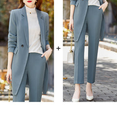 Casual Professional Suit Khaki Trench Coat