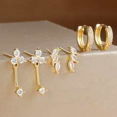Copper Plated Gold Mori Earrings Suit
