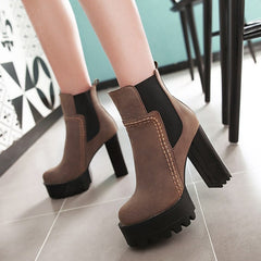 Mid boots high heel platform boots
