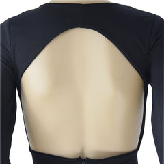 Deep V backless autumn and winter new dress