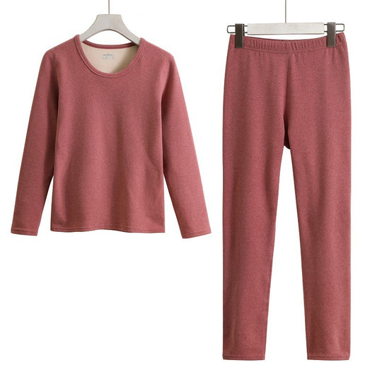 Women's Bound Velvet Thermal Underwear Suit