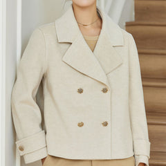 Short  Slim Coat Double-faced Woolen Goods Fall Winter Coat