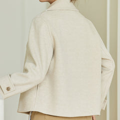 Short  Slim Coat Double-faced Woolen Goods Fall Winter Coat