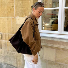 Lapel Single Breasted Brown Short Jacket Women's Retro