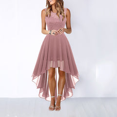 Women's Fashion Temperament Splicing Large Hem Chiffon Dress