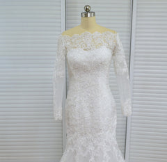 New Bridal One Shoulder Trailing Wedding Dress