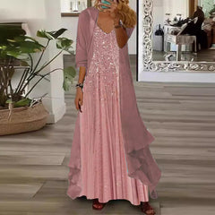 European And American Vacation Spaghetti Straps Long Skirt Indian Style Large Swing Skirt Two-piece Set