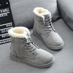 Flat-heel Student Short Lace-up Women Boots