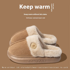Plush Slippers For Women Men Winter Warm Home Slipper Indoor Thick-soled Fleece Shoes