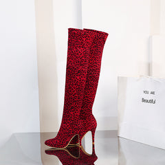 Stiletto Super Heel Pointed Toe Over The Knee Womens Boots Trend – view 4