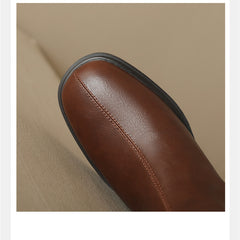 Soft Leather Boots Are Below The Knee