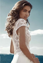 Wedding Dress With Shoulders And To Show Thin And Slim A-line Skirt