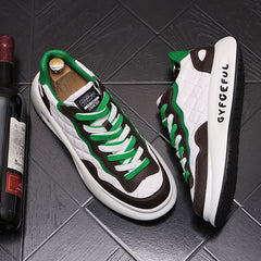 Sports Casual Color Blocking Printing Thick Soled Shoes