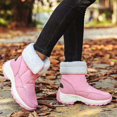 Women's shoes high-top plus velvet warm cotton shoes