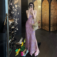 Fashion Women's Sling Long Dress