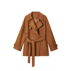 Women's Asymmetric Loose Casual Mid-length Trench Coat