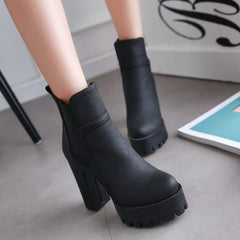 Mid boots high heel platform boots