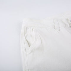 Leg-high Waist Straight Tubular Casual Frock Trousers