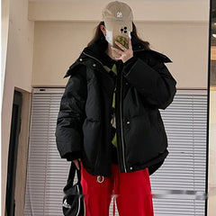 Winter Female With Hearts Short Down Jacket Coat